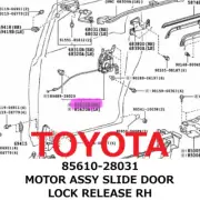 【NEW】Toyota Genuine Estima MOTOR ASSY SLIDE DOOR LOCK RELEASE RH 85610-28031