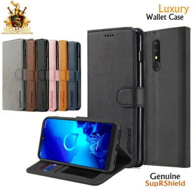 For Alcatel 3 2019 SupRShield Wallet Leather Flip Magnetic Phone Case Cover OZ