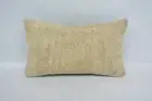 12"x20" Beige Cushion Cover, Pillow for Sofa, Kilim Cushion Sham
