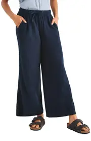 Splendid Kit Gauze Palazzo Pants in Navy at Nordstrom, Size Small