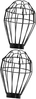 FRCOLOR 2 Pcs Box Iron Lampshade Cover Pet Cage Heating Lamp Shade Reptile Heat Lamp Mesh Insulation Lampshade
