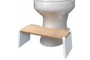 Squatty Potty Stockholm Bamboo Folding Toilet Stool (White Legs)