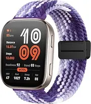 AK Magnetic Braided Strap for Amazfit Bip 6 / Bip 5 Smart Watch Band, Amazfit GTR 4 Bands, 22mm Soft Nylon Sport WristBand Compatible with Amazfit Bip 6 / Bip 5 / GTR 4 Women Men
