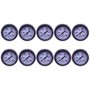 10 pcs Liquid Filled Pressure Gauge 0-5000 PSI 1/4" NPT CBM Back Mount 2.5" Face