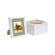 Nicola Spring 8" x 8" White 3D Box Photo Frames - 4" x 4" Mount - Pack of 5