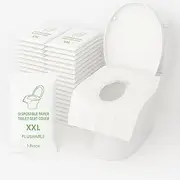 DZHONGD ECOFLUSH XXL Disposable Toilet Seat Covers – Flushable & Biodegradable, Individually Wrapped, 30 pack