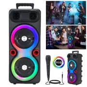 2000W Loud Bluetooth Speaker Portable Party Outdoor Wireless Subwoofer with Mic