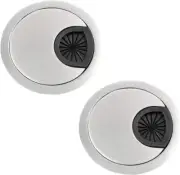Desk Grommet for Wire Organizer, Computer Plastic Grommet Cord 2 Pack (60mm)