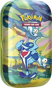 Pokémon TCG: Vibrant Paldea Mini Tin – Palafin & Pachirisu (2 Booster Packs, 1 Sticker Sheet)
