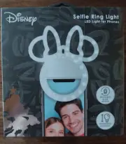 Disney Minnie Mouse Clip On Selfie Ring Light Rechargeable/ Adjustable Lighting