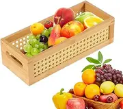Woven Storage Bin | Woven Organizer Basket Boho Bin,Rustic Storage Container Crate with Handles for Snacks, Toys, Books, Stationery