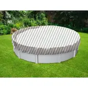 Above Ground Pool Cover Round Winter Tarp Cover Home Swimming Pool Graystripe