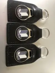 Triumph Blue And White Shield Leather And Enamel Key ring Lovely Gift