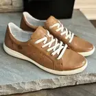 Josef Seibel Women’s Size 42 US 11 Caren 01 Camel Brown Leather Lace Up Sneakers