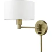 Livex Lighting 40080-01 Allison Swing Arm or Wall Lamp Antique Brass