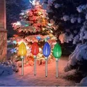 Solar Christmas Light Patio Walkway Lamp Outdoor Garden Decor Lights