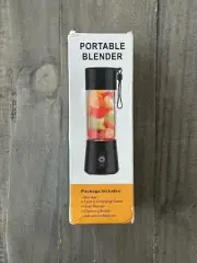 Portable Blender Electric Mini Bottle Black, 6 Blades Juice Cup 380 mL Capacity