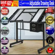 Drawing Table Tilt Drafting Stool Craft Art Work Station Desk Storage Drawer New