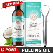 2024 Gurunanda Oil Pulling (8 Fl.Oz)237ml with Coconut Oil and Peppermint Oil AU