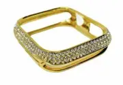 Custom 24k Gold Case For Apple Watch 44 42 Series 4 5 6 Any Diamond Rhinest