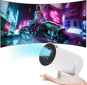 Mini Projector 4K Supports Android 11, Projector Mobile Phone Outdoor 180° Rotatable, Mini Projector 5G WiFi 6 BT 5.0, 130 Inch Suitable for Phone/PC/HDMI USB, Smart Projector for Mobile Phone/TV