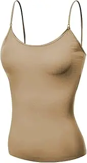 [Emmalise] Women Camisole Cami Built-in Shelf Bra Adjst Strap Tank Top Jr Size