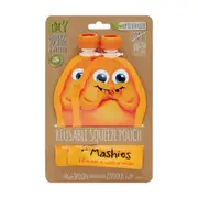 Organic Little Mashies Reusable Squeeze Pouch Orange 2 pack – Fresh, healthy organic delivery | Doorstep Organics