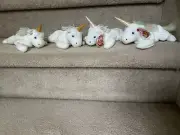 Rare Set of 4 Retired Ty Mystic the Unicorn Beanie Babies MWT