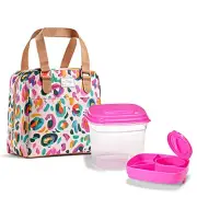 Lunch Bag For Women, Insulated Womens Lunch Bag For Work, Blush Leopard