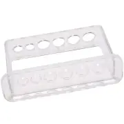 Plastic Clear Test Tube Rack 6 Holes Stand Lab Test Tube Stand Shelf School2529