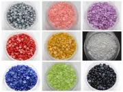2000 Flatback Half Pearl Gem Bead 3mm Nail Art Tips Storage Box Colour Choice