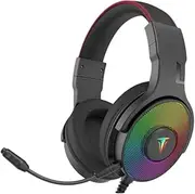 BERSERKER Gaming Headset with 7.1 Stereo Sound, 50mm Speaker, USB Port, RGB Lighting, Detachable Microphone, 2.1m Cable