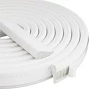 5M White Cladding Door and Window Seals Wedge Weather Stripping Seal Strip Doors Gap Filler Noise Blocker Foam Tape Sealing(Black,3M)
