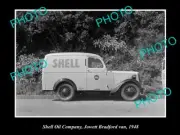 OLD LARGE HISTORIC PHOTO OF SHELL OIL COMPANY JOWETT BRADFORD VAN 1948 NZ 1