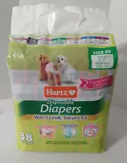 Hartz Disposable Dog Diapers w/ Flashdry Gel Technology (SS 5.5-9lbs), 38 Count