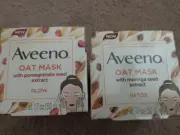 (2) Aveeno Oat Mask 1.7 oz with pomegranate seed extract / moringa seed extract