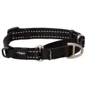 Rogz Control Non-Slip Dog Safety Collar Web Black Medium