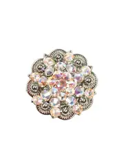 American Heritage Equine Iridescent Swarovski Crystal Saddle Concho