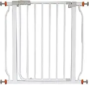 Pet Dog Stair Gate Gravity Automatic Closing Baby Safety Gates Bidirectional Open, White (Color : H78cm, Size : W 174-181cm)