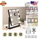 Makeup Mirror with Lights: 9 LED Bulbs, 10X Magnification & Smart Memory Feature