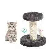 Catzon Cat Scratching Post Cat Tree with Sisal Covered Scratching Posts and Platform-Grey