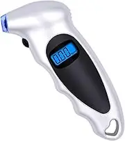 Digital Tire Pressure Gauge 150 PSI with Backlight LCD 4 Settings for Car Truck Bicycle Non-Skid Grip Lighted Nozzle