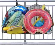 Pool Toy Holder Mesh,Pool Toy Organizer Pouch | Pool Toys Netting Bags, Pool Float Inflatable Toys Storage Organizer for Pool Accessories, Fence & Patio Hamil