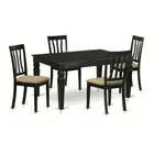 WEAN5-BLK-C 5 Pc dinette Table set - Kitchen dinette Table and 4 Kitchen...