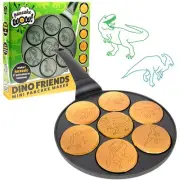 Dino Mini Pancake Pan- Make 7 Unique Flapjack Dinosaurs for , Nonstick Pan Ca...