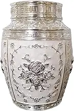 AIMALL Large Sealed Metal Ashes Urn - 3.54 x 7.08 Inches Alloy Container for Ashes, Memorial Keepsake Urn, Gold or Silver