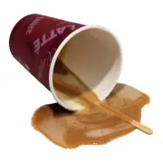 Display Fake Food Prop Spilled Coffee To Go With Froth New