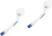 CHILDWEET 2pcs Ergonomic Washer Brush Dual Head Cleaning Tool for Home Use Sturdy Bristles for Stain Removal for Hard to Reach Areas Washing Machines and More