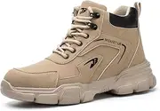 [SDEQA] Steel Toe Shoes Work Composite Shoes Lightweight Breathable Safety Boots Slip-Resistant for Construction Workers for Work Construction
