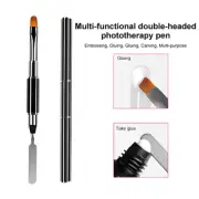 Dual Ended Polygel Acrylic UV Gel Builder Spatula & Brush Nail Art Brush Tools